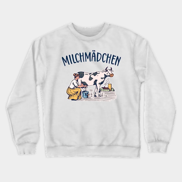 Milchmädchen Molkerei retro Crewneck Sweatshirt by Foxxy Merch